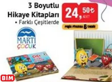 MARTI ÇOCUK 3 BOYUTLU HİKAYE KİTAPLARI